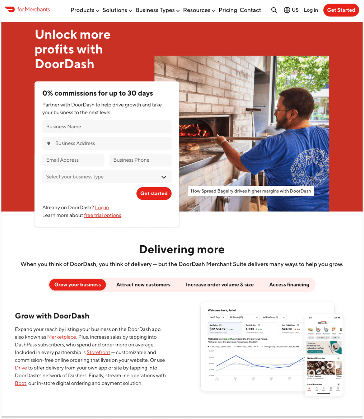 DoorDash marketing site