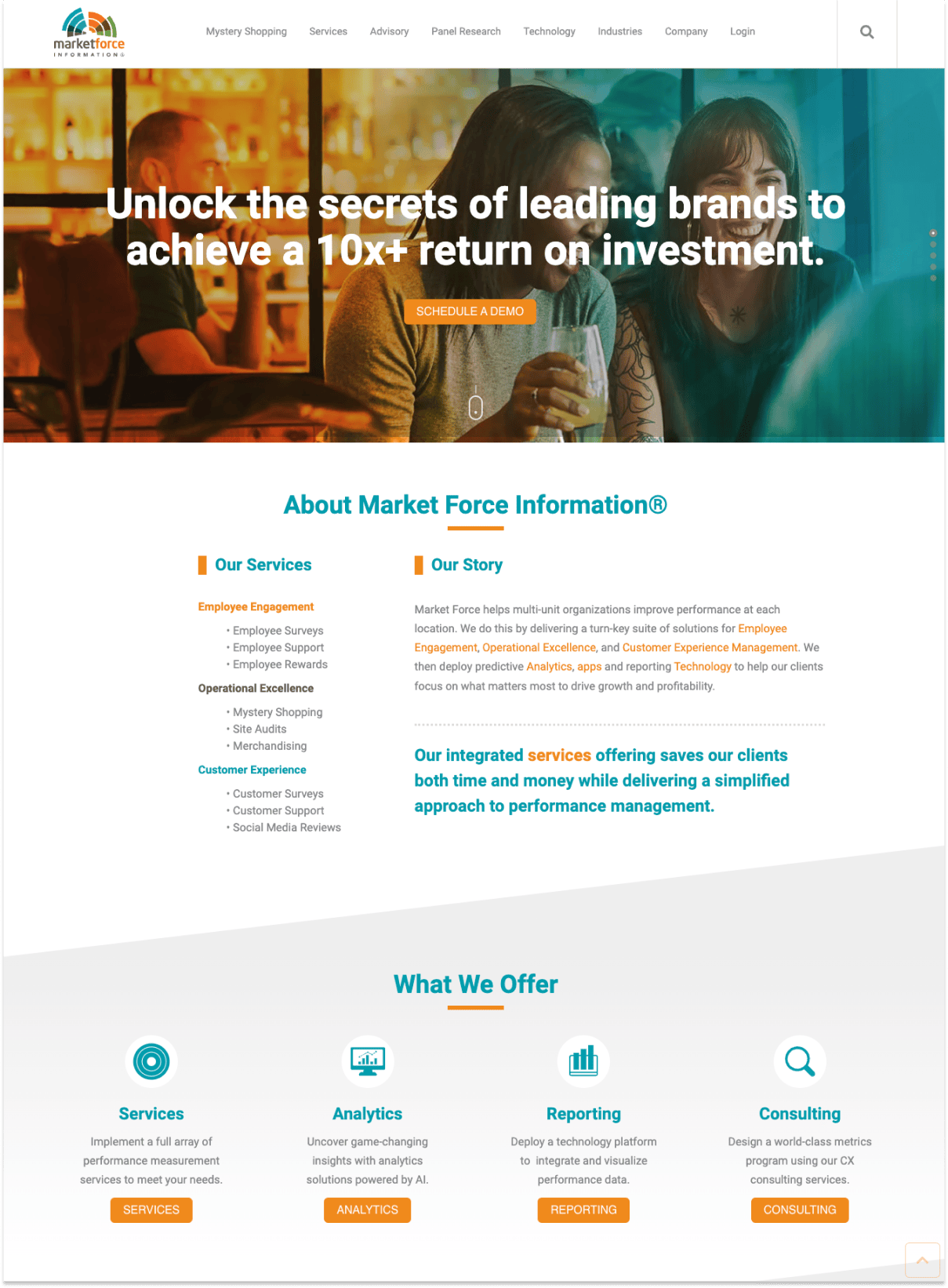 Market Force marketing site