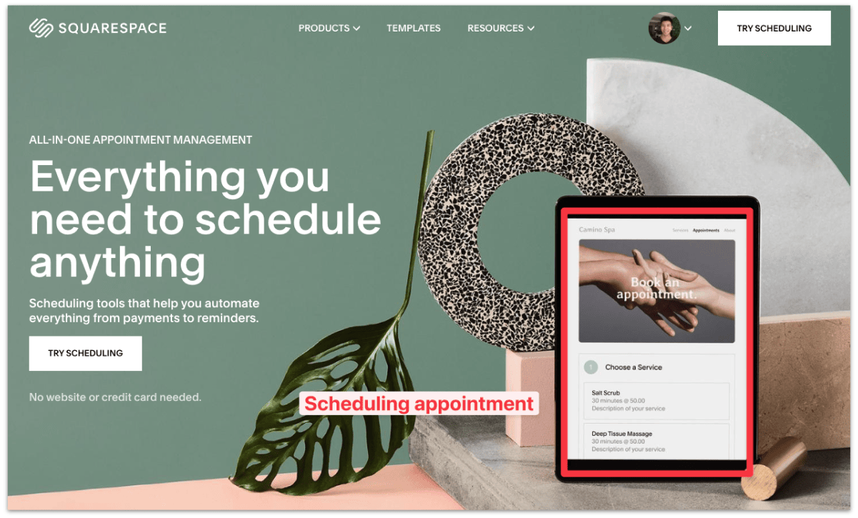 Squarespace Scheduling