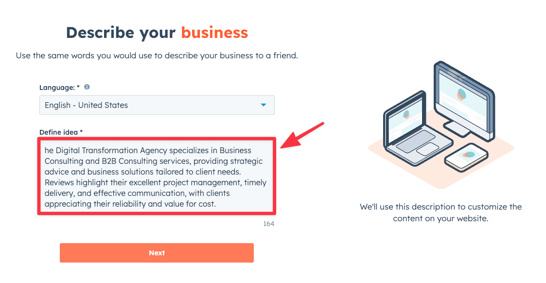 Hubspot 3-step AI onboarding