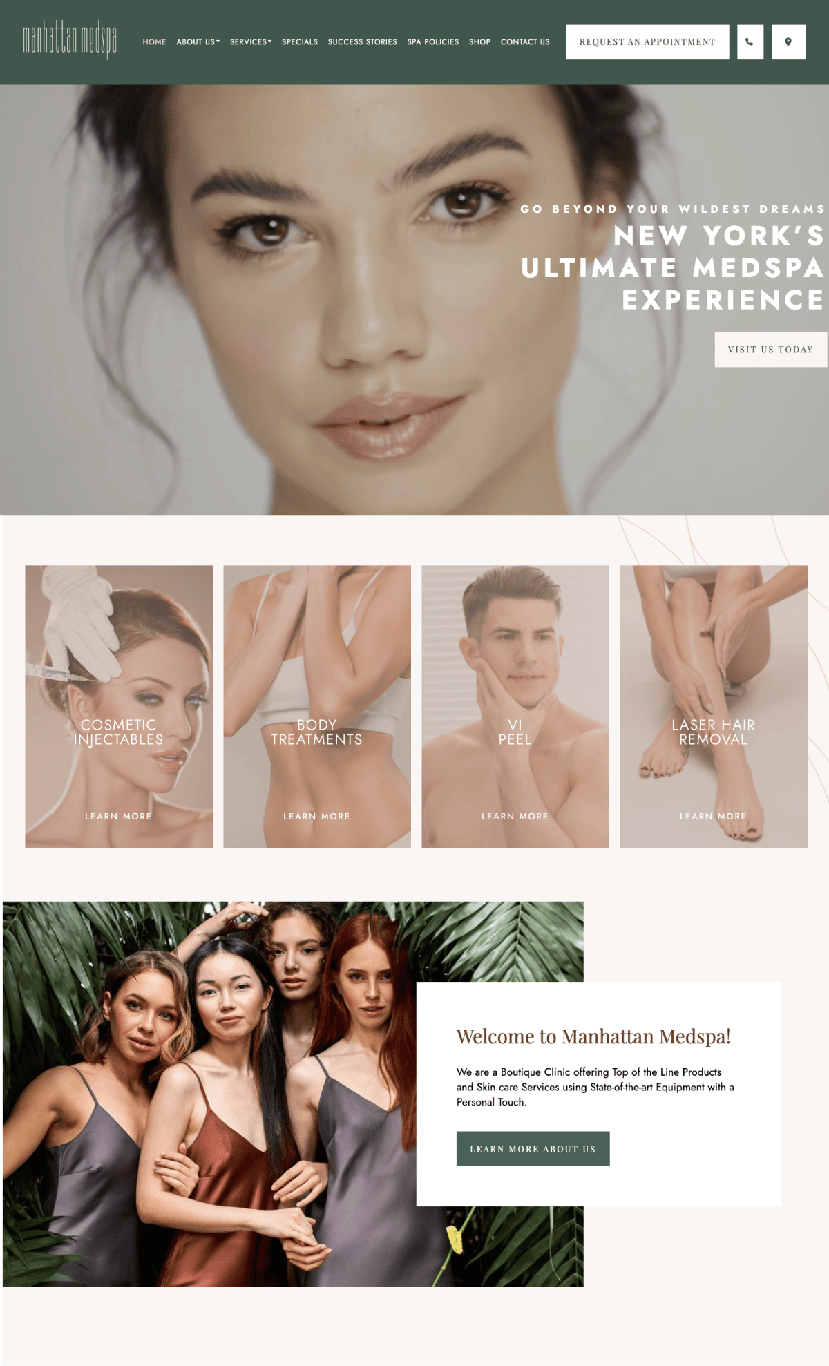Manhattan Med Spa home page