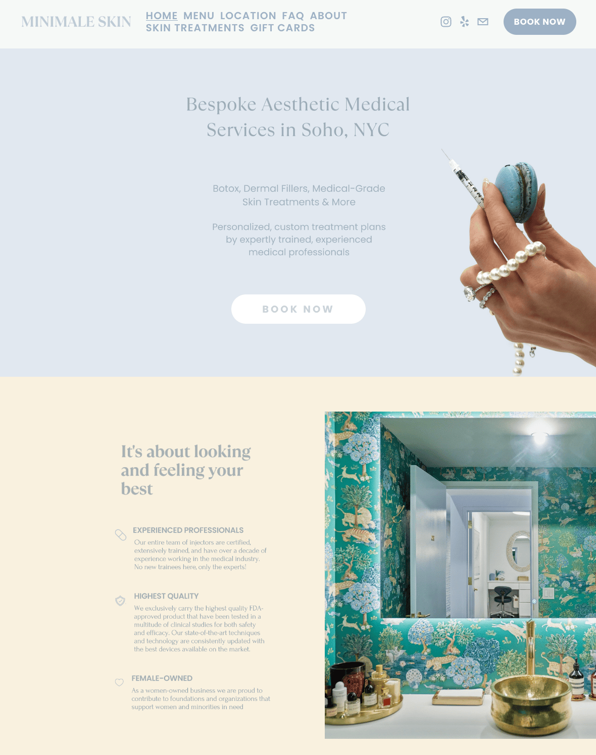 Minimale Skin home page
