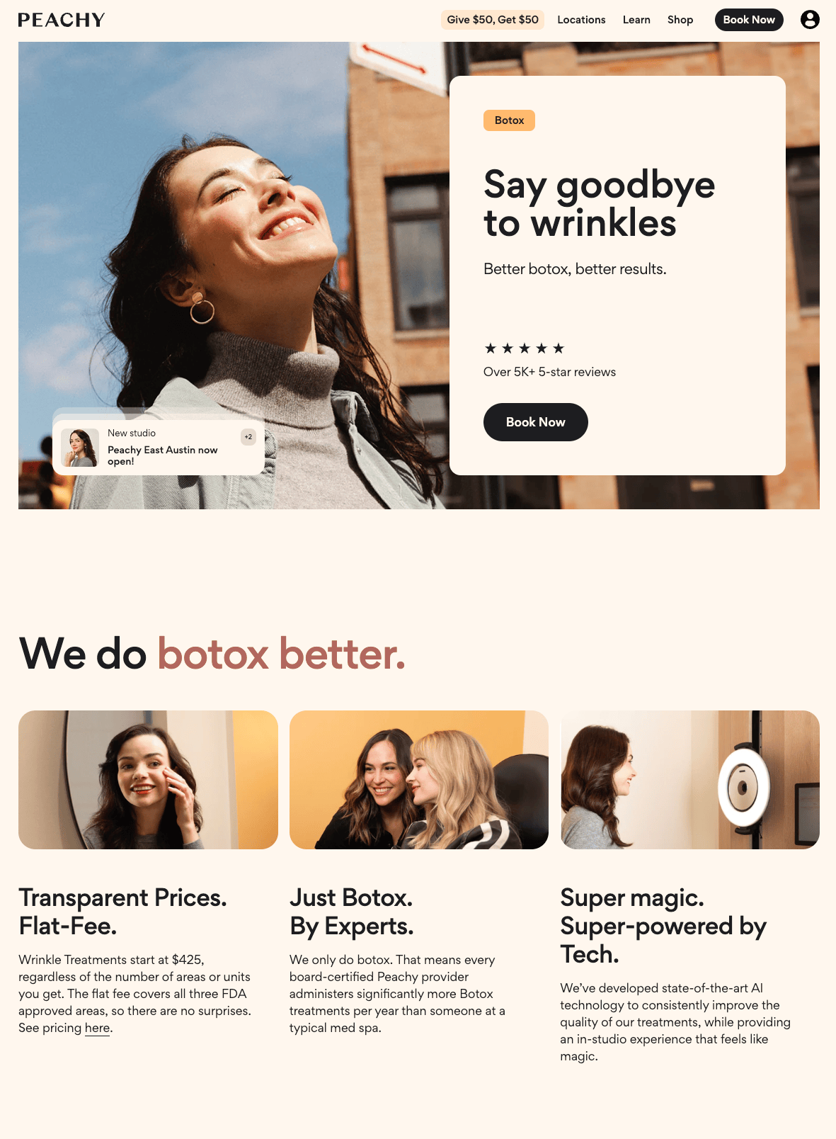 Peachy Studio home page