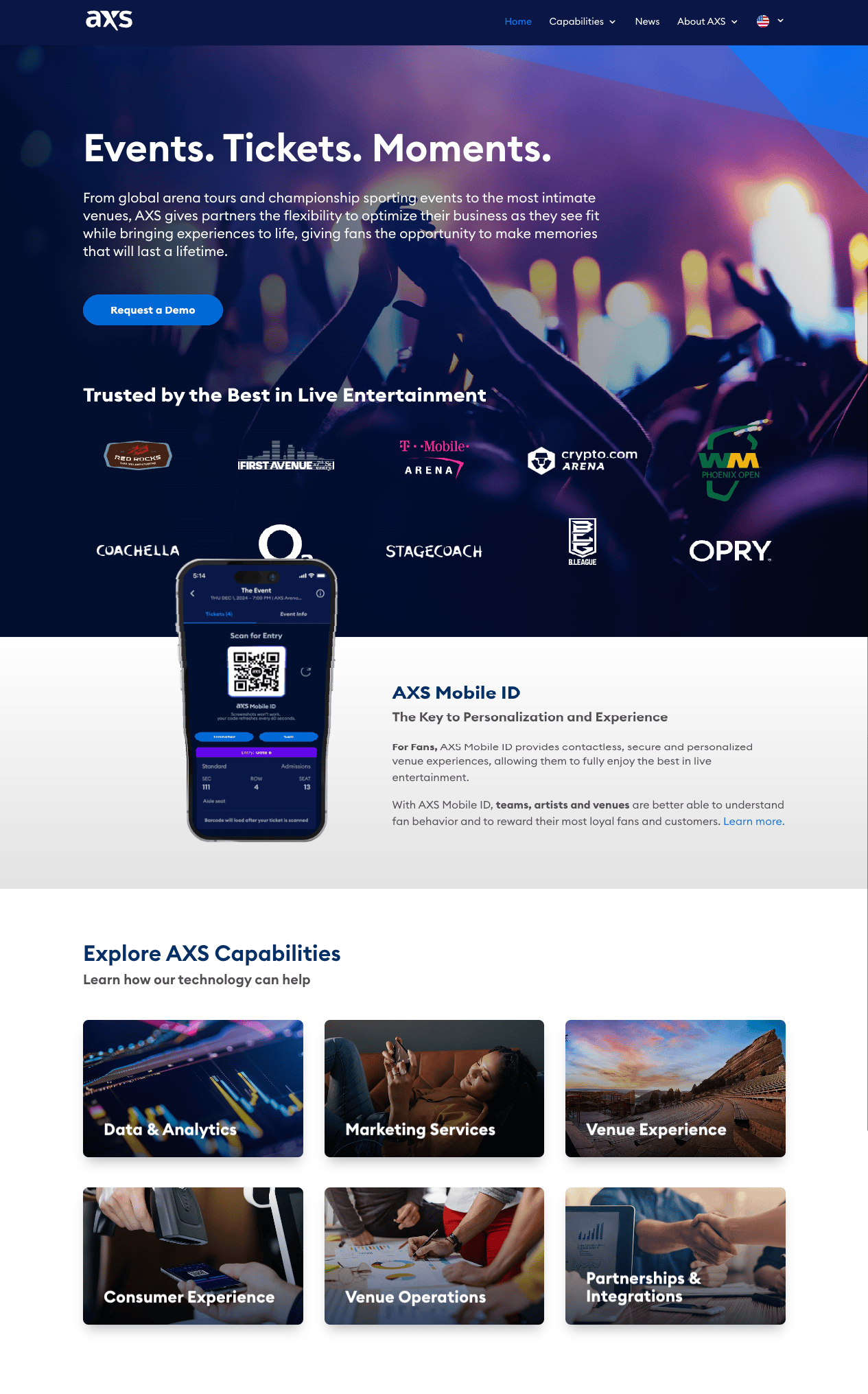 AXS marketing site