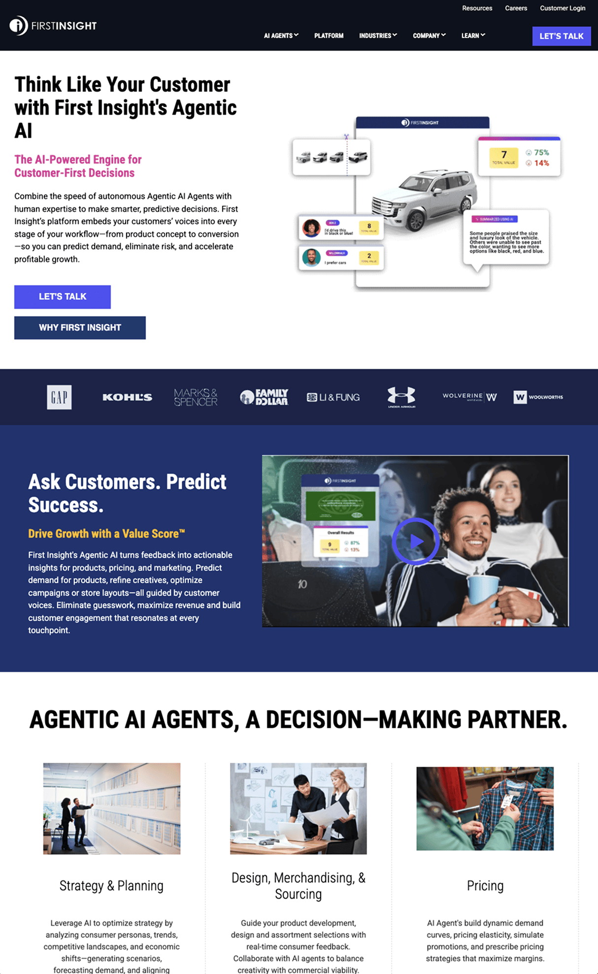 First Insight home page