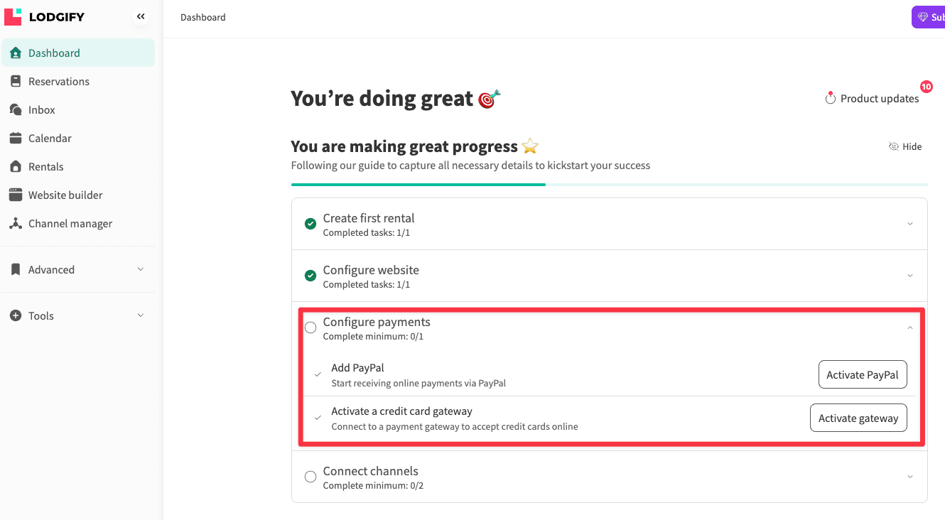 Setting up Payments