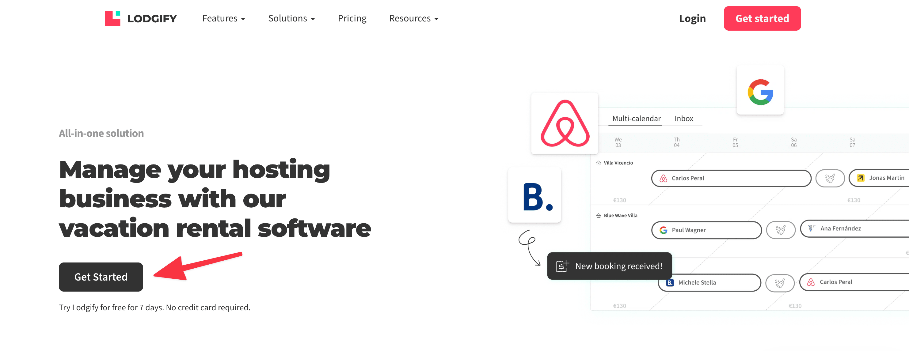Lodgify home page