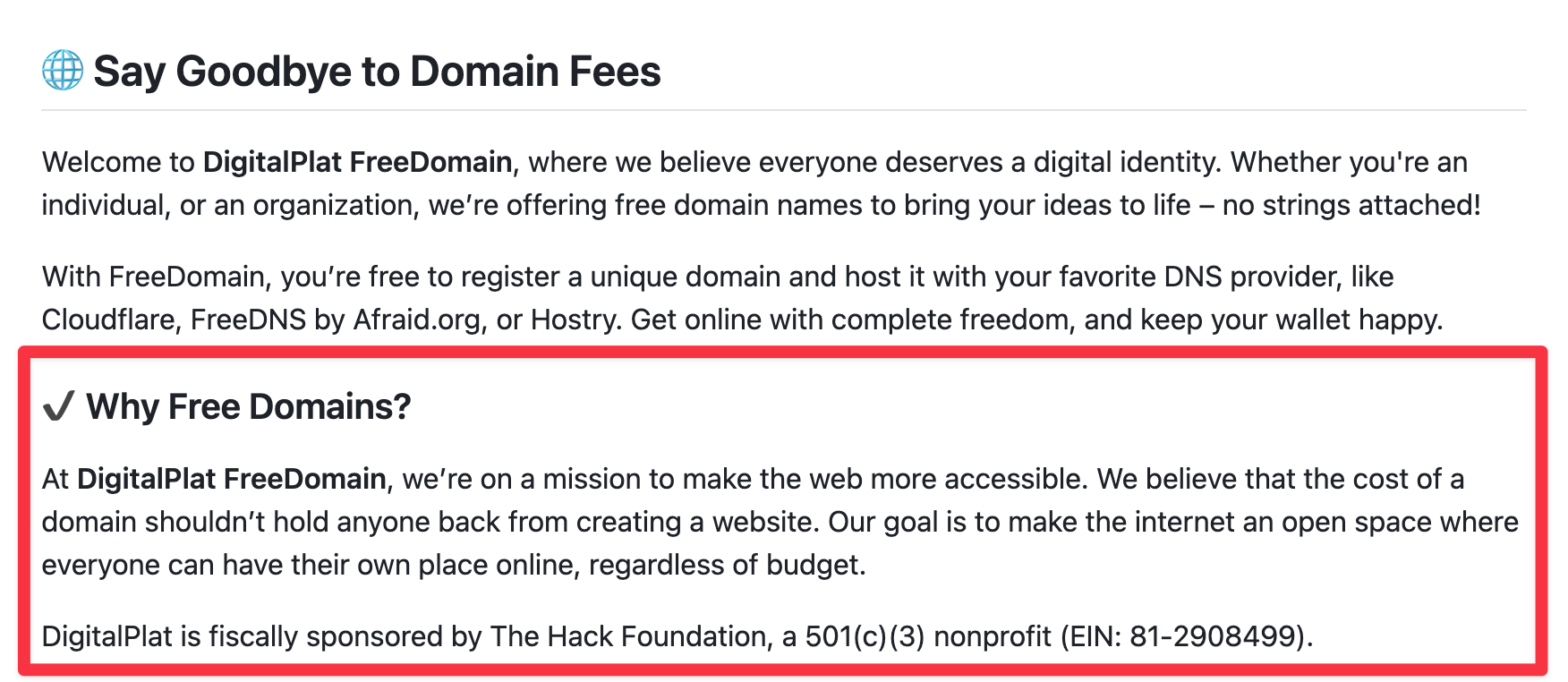 FreeDomain initiative by DigitalPlat