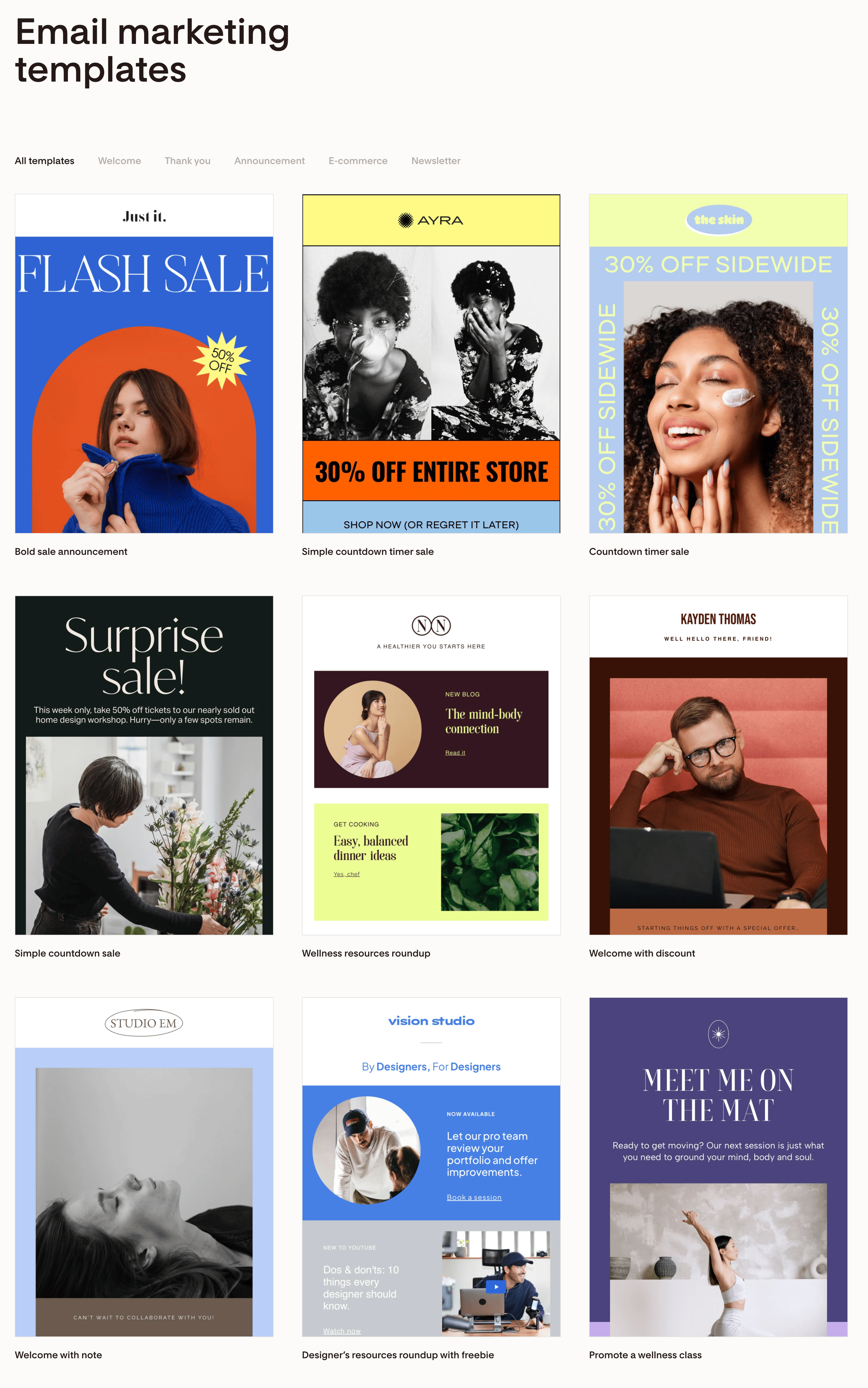 Flodesk designer email templates