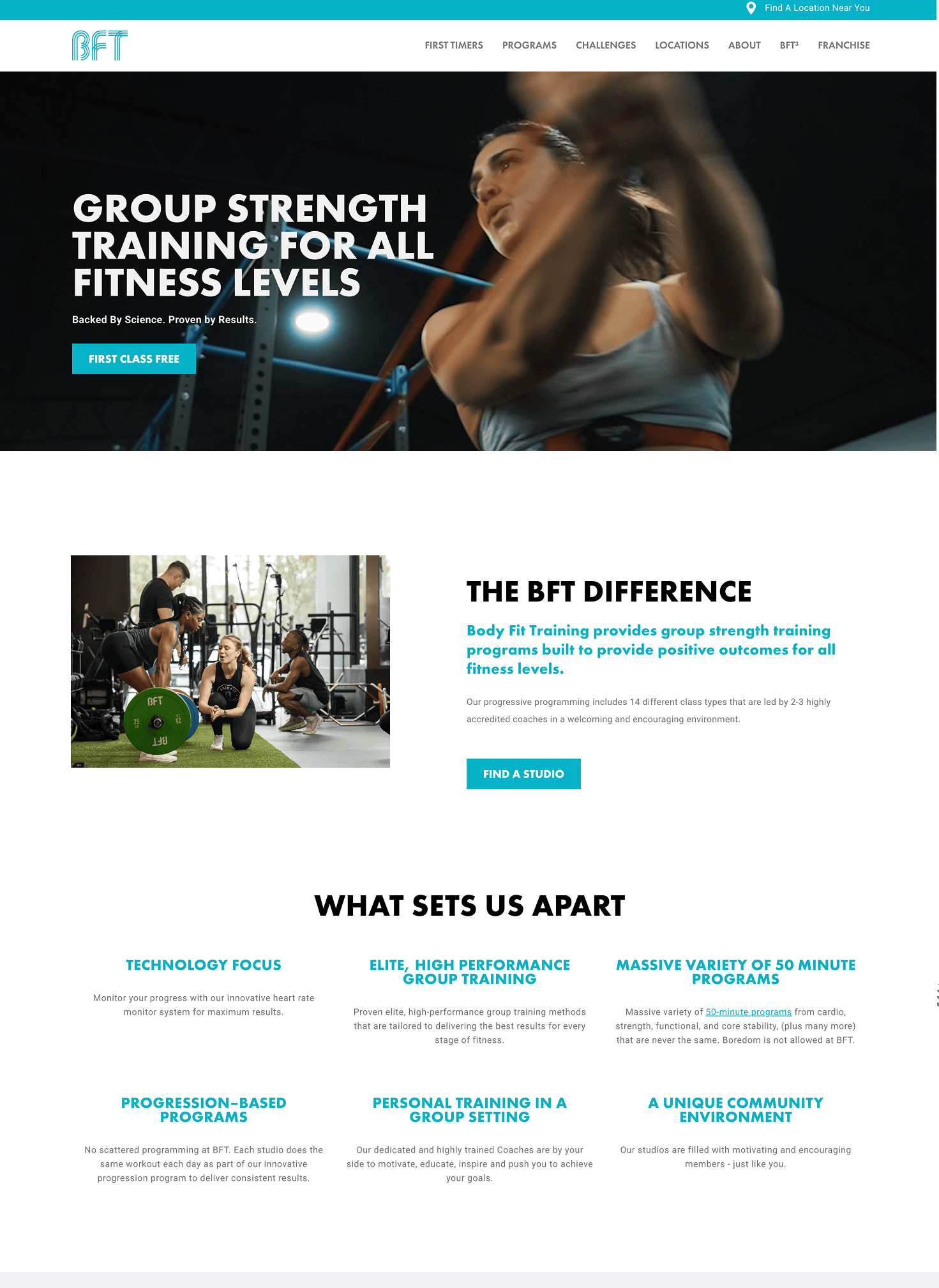 Body Fit Training home page