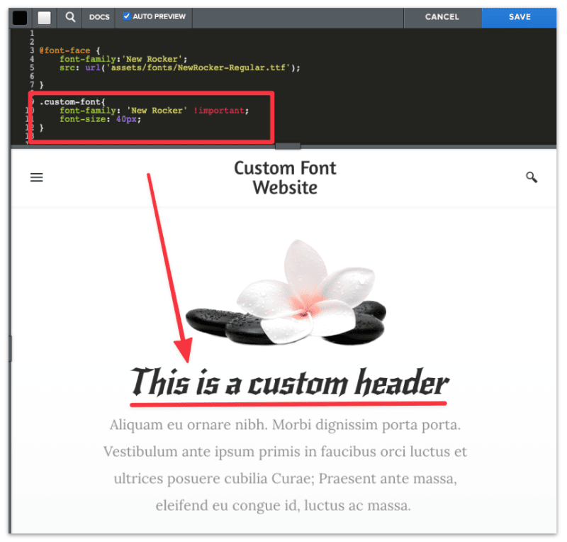 How to change font in Weebly